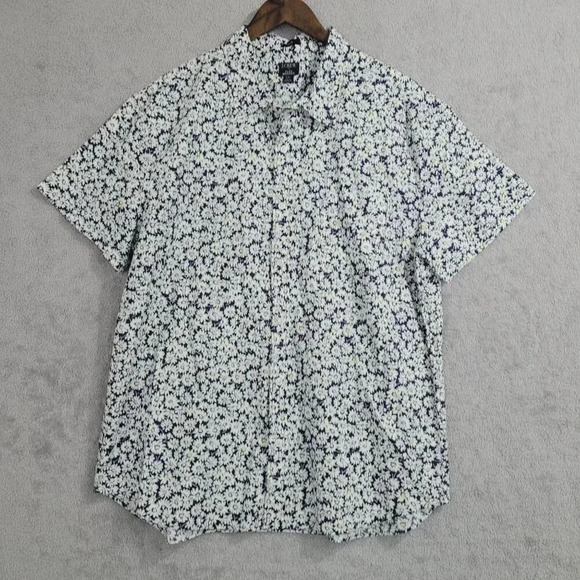 J.Crew Flex Washed Slim Fit Floral Shirt XXL Daisy Print  Men's 7CT - Picture 1 of 6